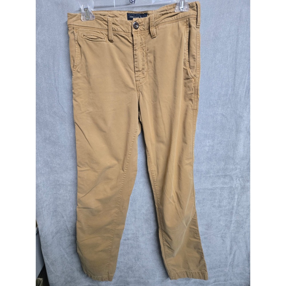 American Eagle Original Straight Ne(x)t Level Flex Khaki Pants Mens 28x32 Tan‎